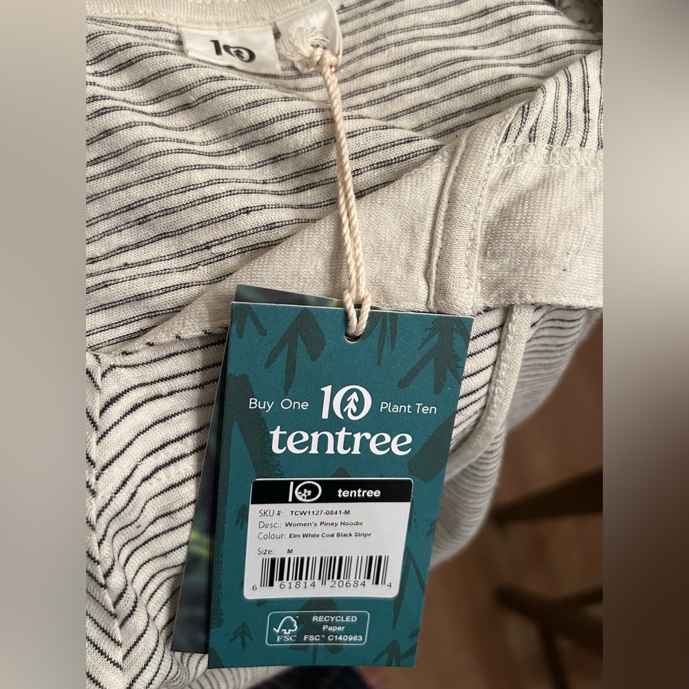 NWT Tentree Striped Women's Hoodie Top